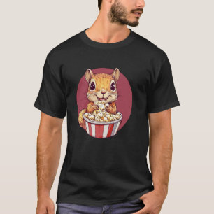 Bedårande ekorre njuter av popcorn njutning t shirt