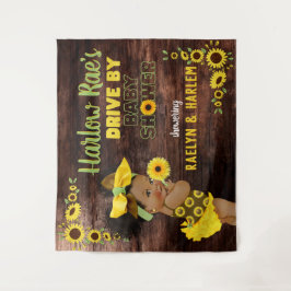 Bedårande etniskt litet barn| Gul solros rustik