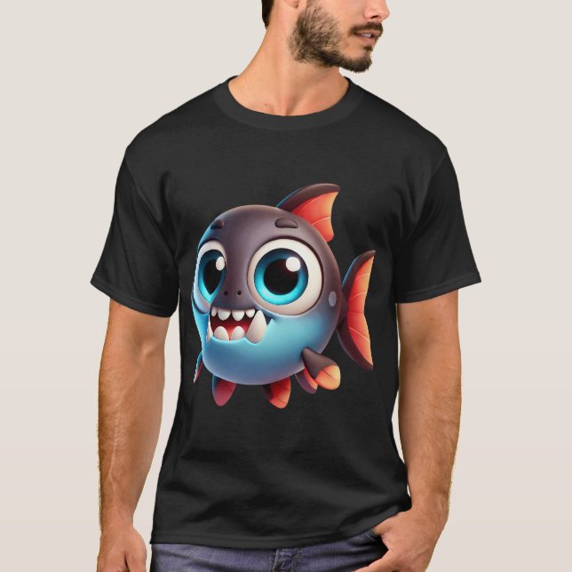 Bedårande fångsttandsfisk t shirt (Framsida)
