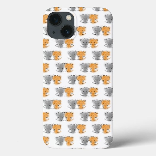 Bedårande fantasifulla kattungar orange och grå (Baksida)
