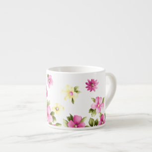 Bedårande Färgglada Blommor För Tjejer Espressomugg