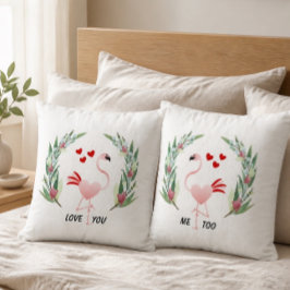 Bedårande Flamingo Reversibel Kudd Kudde