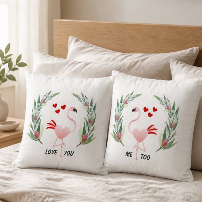 Bedårande Flamingo Reversibel Kudd Kudde (Skapare uppladdad)