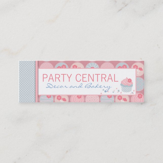 Bedårande flickavisitkort mini visitkort (Framsida)