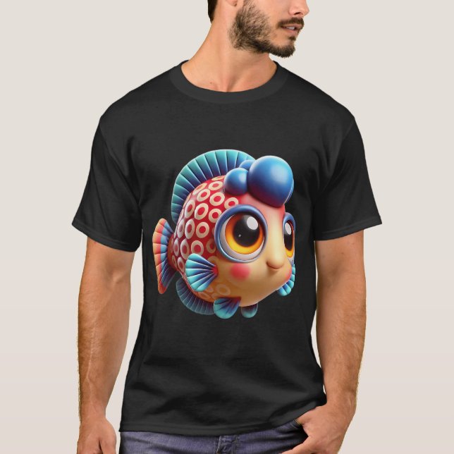 Bedårande Flowerhorn-fisk T Shirt (Framsida)