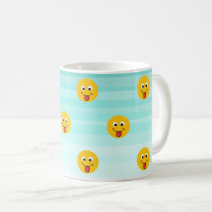 Bedårande Glad Emoji Ansikte-Var alltid glad Kaffemugg