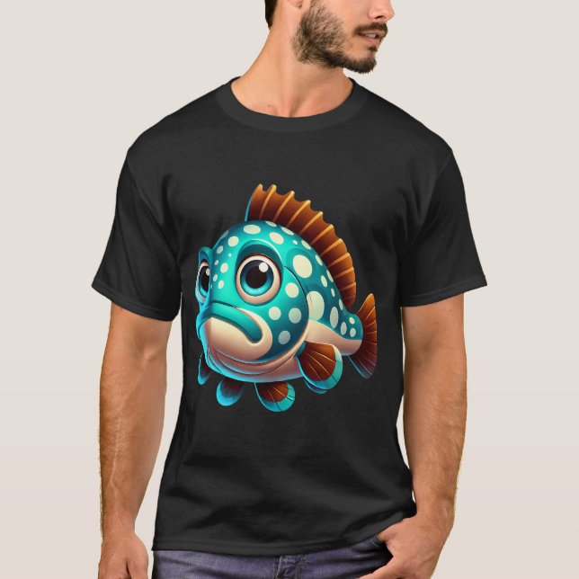 Bedårande Goliathgrupp fisk T Shirt (Framsida)