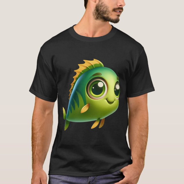 Bedårande grönfisk kelpsfisk t shirt (Framsida)