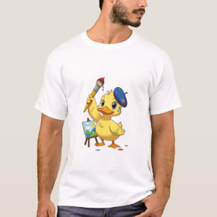 Bedårande gul ankunge konstnär t shirt