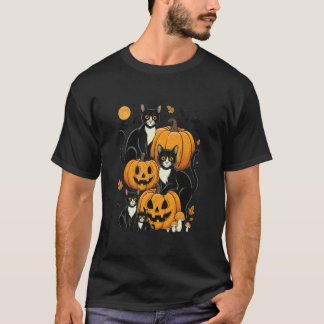 Bedårande Halloween Pumpa Katter - Söta Halloween  T Shirt