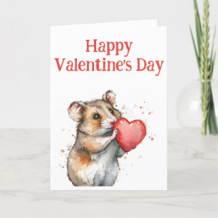 Bedårande hamster Alla hjärtans dag Kort