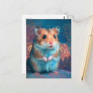 Bedårande Hamster Drak Vykort