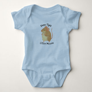 Bedårande Handmålad Mus Baby Bodysuit T Shirt