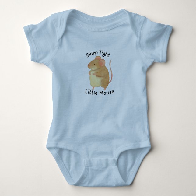 Bedårande Handmålad Mus Baby Bodysuit T Shirt (Framsida)