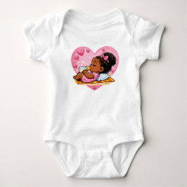 Bedårande hjärtdesign babyoutfit t shirt