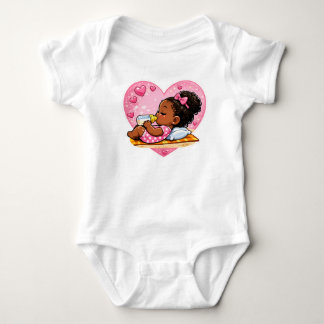 Bedårande hjärtdesign babyoutfit t shirt