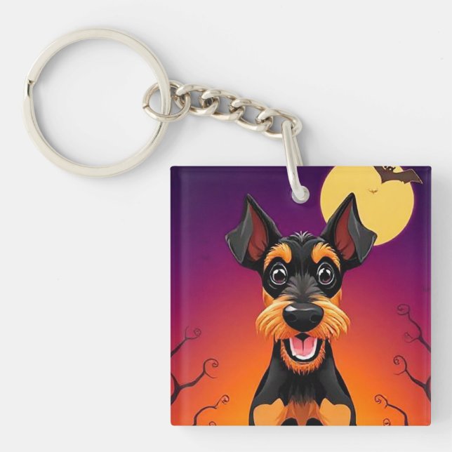 Bedårande hund i Halloween-scen (Framsidan)