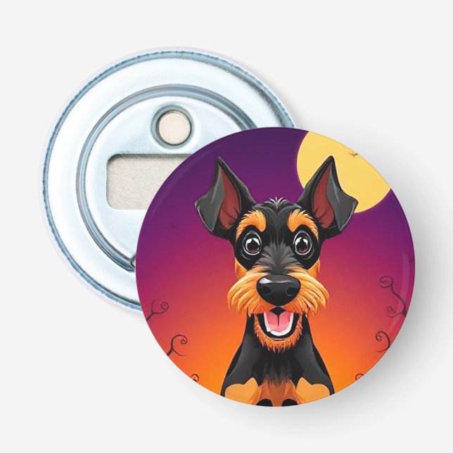 Bedårande hund i Halloween-scen Flasköppnare (Framsidan)