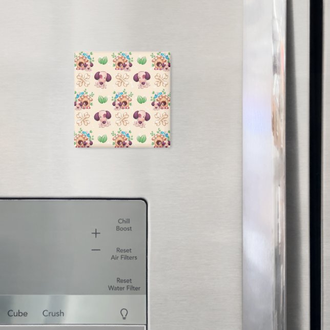 Bedårande hundmönster  magnet (In Situ (Fridge))