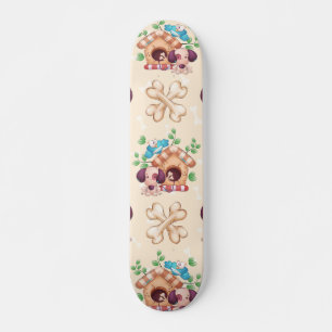 Bedårande hundmönster mini skateboard bräda 18,5 cm