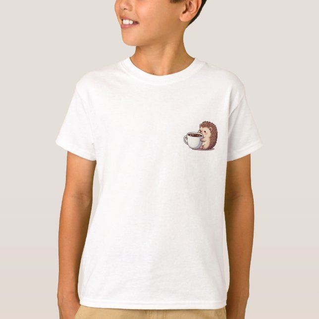 Bedårande Igelkott som Kramar Jättestor Ångande Ka T Shirt (Framsida)