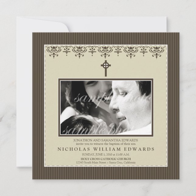 Bedårande inbjudan för VictorianSepiadop (Framsida)