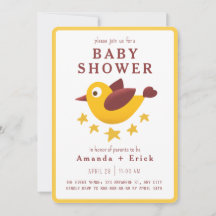 Bedårande inbjudan till baby shower