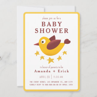 Bedårande inbjudan till baby shower