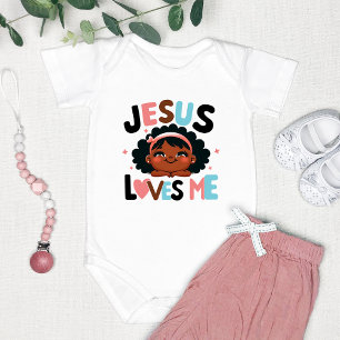 Bedårande "Jesus Älskar Mig" Design T Shirt
