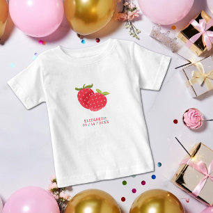Bedårande jordgubbduo Personlig födelsedag T Shirt