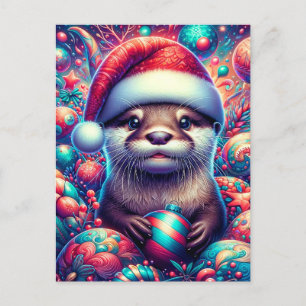 Bedårande Jul Otters Vykort