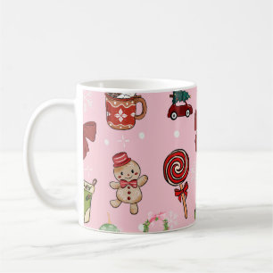 Bedårande julgodis- och kakao-mönster kaffemugg