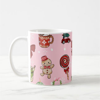 Bedårande julgodis- och kakao-mönster kaffemugg