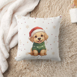 Bedårande julhund - Festiv valp jul Kudde