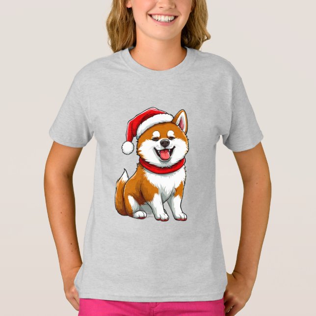 Bedårande julhund t shirt (Framsida)