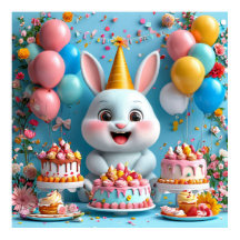 Bedårande kanin firar födelsedag