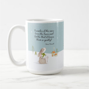 Bedårande kanin vinter kaffemugg