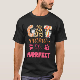 Bedårande Kattmamma Liv Söt Katt Djurmödrar Kissek T Shirt