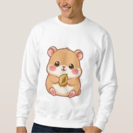 Bedårande Kawaii Chibi Hamster Lång Ärmad Tröja