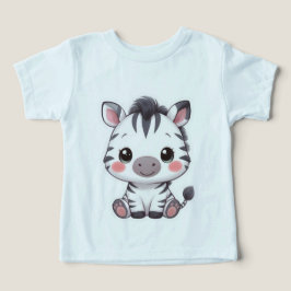 Bedårande Kawaii Chibi Zebra T Shirt