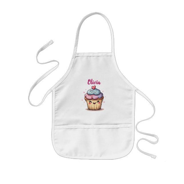 Bedårande Kawaii Cupcake Barnförkläde (Framsidan)