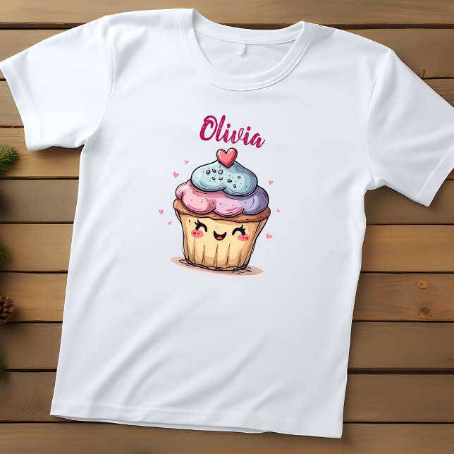Bedårande Kawaii Cupcake T Shirt (Skapare uppladdad)