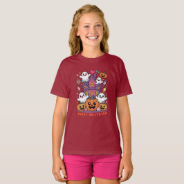Bedårande Kawaii Halloween | Glada Spöken & Pumpor T Shirt