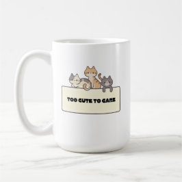 Bedårande Kawaii Katter Rolig Söt Katt Design Kaffemugg