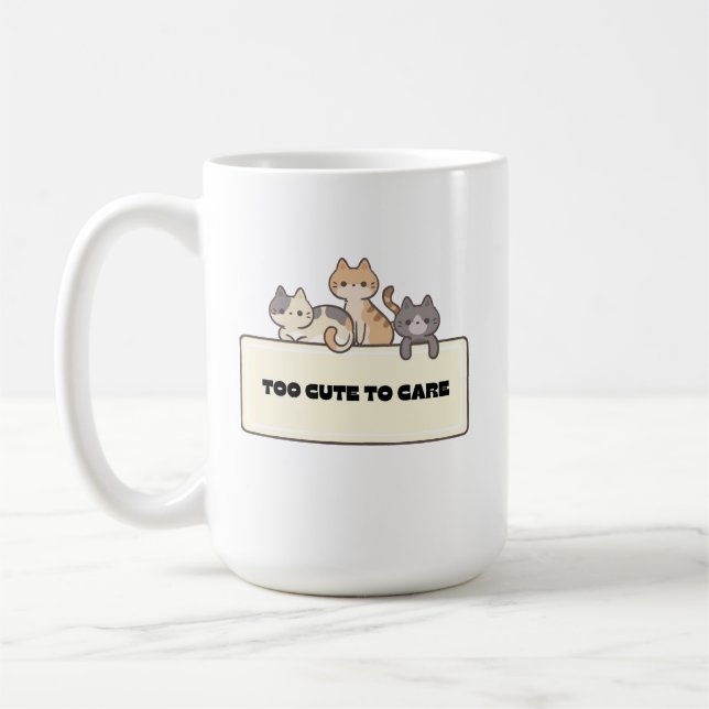 Bedårande Kawaii Katter Rolig Söt Katt Design Kaffemugg (Vänster)