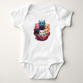 Bedårande Kawaii Kattungar Barn T-Shirt Design