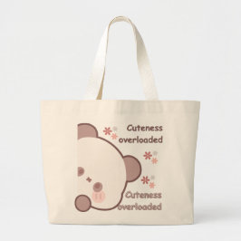 Bedårande Kawaii Stil Illustration Toteväska Jumbo Tygkasse