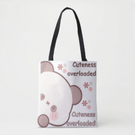Bedårande Kawaii Stil Illustration Toteväska Tygkasse