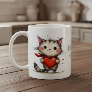Bedårande Kitty Katt Kommer Du Att Vara Min Alla H Kaffemugg