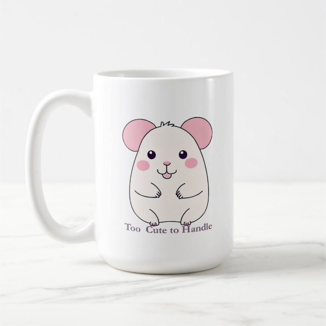 Bedårande knubbig mus kaffemugg (Vänster)